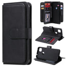 For Google Pixel 4a 4G Multifunctional Magnetic Copper Buckle Horizontal Flip Leather Case with Bracket & 10 Card Slots & Wallet & Photo Frame(Black)