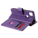 For Google Pixel 4a 4G Multifunctional Magnetic Copper Buckle Horizontal Flip Leather Case with Bracket & 10 Card Slots & Wallet & Photo Frame(Purple)