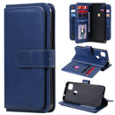 For Google Pixel 4a 4G Multifunctional Magnetic Copper Buckle Horizontal Flip Leather Case with Bracket & 10 Card Slots & Wallet & Photo Frame(Dark Blue)