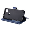For Google Pixel 4a 4G Multifunctional Magnetic Copper Buckle Horizontal Flip Leather Case with Bracket & 10 Card Slots & Wallet & Photo Frame(Dark Blue)