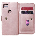 For Google Pixel 4a 4G Multifunctional Magnetic Copper Buckle Horizontal Flip Leather Case with Bracket & 10 Card Slots & Wallet & Photo Frame(Rose Gold)