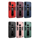 For Samsung Galaxy A20s 2 in 1 PC + TPU Shockproof Protective Case with Invisible Holder(Wine Red)