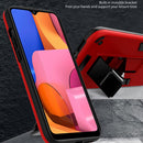 For Samsung Galaxy A20s 2 in 1 PC + TPU Shockproof Protective Case with Invisible Holder(Wine Red)