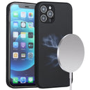 Frosted Magnetic Glass Magsafe Case For iPhone 12 Pro(Black)