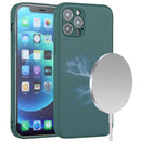Frosted Magnetic Glass Magsafe Case For iPhone 12 Pro Max(Green)