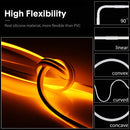 CJ-1206 12V 6A 5m IP65 Waterproof Silicone Neon LED Strip Light(Yellow)