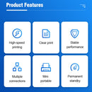 5811DD 58mm Bluetooth 4.0 Portable Thermal Bluetooth Receipt Printer, EU Plug