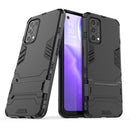 For OPPO Reno5 PC + TPU Shockproof Protective Case with Holder(Black)