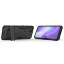 For OPPO Reno5 PC + TPU Shockproof Protective Case with Holder(Black)