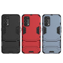 For OPPO Reno5 PC + TPU Shockproof Protective Case with Holder(Black)