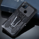 For Xiaomi Redmi 9C Armor Warrior Shockproof PC + TPU Protective Case(Black)