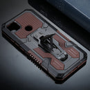 For Xiaomi Redmi 9C Armor Warrior Shockproof PC + TPU Protective Case(Coffee)