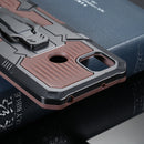 For Xiaomi Redmi 9C Armor Warrior Shockproof PC + TPU Protective Case(Coffee)