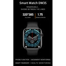 DW35 1.75 inch Full Screen IP67 Waterproof Smart Watch, Support Sleep Monitor / Heart Rate Monitor / Bluetooth Call(Blue)