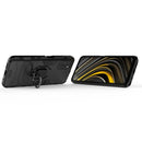 For Xiaomi Poco M3 PC + TPU Shockproof Protective Case with Magnetic Ring Holder(Black)