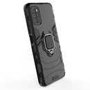 For Xiaomi Poco M3 PC + TPU Shockproof Protective Case with Magnetic Ring Holder(Black)