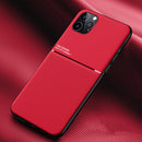 Classic Tilt Strip Grain Magnetic Shockproof PC + TPU Case For iPhone 12 / 12 Pro(Red)