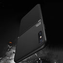 Classic Tilt Strip Grain Magnetic Shockproof PC + TPU Case For iPhone XR(Black)