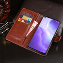 For OPPO Reno5 5G idewei Crazy Horse Texture Horizontal Flip Leather Case with Holder & Card Slots & Wallet(Brown)