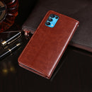 For OPPO Reno5 5G idewei Crazy Horse Texture Horizontal Flip Leather Case with Holder & Card Slots & Wallet(Red)