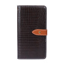 For OPPO Reno5 5G idewei Crocodile Texture Horizontal Flip Leather Case with Holder & Card Slots & Wallet(Dark Brown)