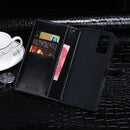 For OPPO Reno5 5G idewei Crocodile Texture Horizontal Flip Leather Case with Holder & Card Slots & Wallet(Jujube Red)