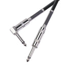 TC048SL 6.35mm Plug Straight to Elbow Electric Guitar Audio Cable, Cable Length:3m