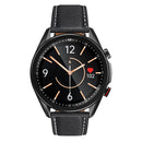 M98 1.28 inch IPS Color Screen IP67 Waterproof Smart Watch, Support Sleep Monitor / Heart Rate Monitor / Bluetooth Call, Style:Leather Strap(Black)