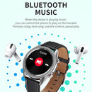 M98 1.28 inch IPS Color Screen IP67 Waterproof Smart Watch, Support Sleep Monitor / Heart Rate Monitor / Bluetooth Call, Style:Leather Strap(Black)