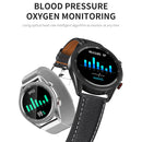 M98 1.28 inch IPS Color Screen IP67 Waterproof Smart Watch, Support Sleep Monitor / Heart Rate Monitor / Bluetooth Call, Style:Leather Strap(Silver)
