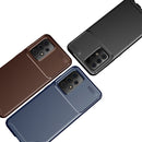 For Samsung Galaxy A72 5G / 4G Carbon Fiber Texture Shockproof TPU Case(Black)