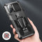 For Samsung Galaxy A12 Armor Warrior Shockproof PC + TPU Protective Case(Black)
