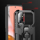 For Samsung Galaxy A12 Armor Warrior Shockproof PC + TPU Protective Case(Black)