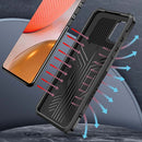 For Samsung Galaxy A12 Armor Warrior Shockproof PC + TPU Protective Case(Black)