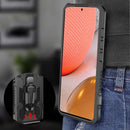 For Samsung Galaxy A12 Armor Warrior Shockproof PC + TPU Protective Case(Red)