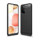 For Samsung Galaxy A52 5G / 4G Brushed Texture Carbon Fiber TPU Case(Black)