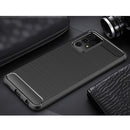 For Samsung Galaxy A52 5G / 4G Brushed Texture Carbon Fiber TPU Case(Black)
