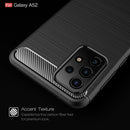 For Samsung Galaxy A52 5G / 4G Brushed Texture Carbon Fiber TPU Case(Blue)