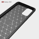 For Samsung Galaxy A52 5G / 4G Brushed Texture Carbon Fiber TPU Case(Blue)