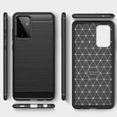 For Samsung Galaxy A72 5G / 4G Brushed Texture Carbon Fiber TPU Case(Black)