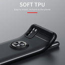 For Xiaomi Poco M3 Metal Ring Holder 360 Degree Rotating TPU Case(Red)