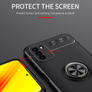 For Xiaomi Poco M3 Metal Ring Holder 360 Degree Rotating TPU Case(Red)