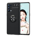 For OPPO Reno5 5G Metal Ring Holder 360 Degree Rotating TPU Case(Black)