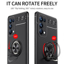 For OPPO Reno5 5G Metal Ring Holder 360 Degree Rotating TPU Case(Black Blue)
