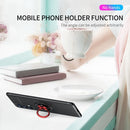 For OPPO Reno5 5G Metal Ring Holder 360 Degree Rotating TPU Case(Black Red)