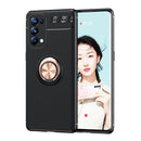 For OPPO Reno5 5G Metal Ring Holder 360 Degree Rotating TPU Case(Black Gold)