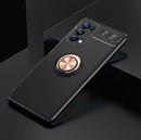 For OPPO Reno5 5G Metal Ring Holder 360 Degree Rotating TPU Case(Black Gold)