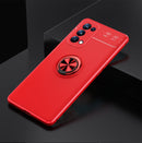 For OPPO Reno5 5G Metal Ring Holder 360 Degree Rotating TPU Case(Red)