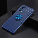For OPPO Reno5 5G Metal Ring Holder 360 Degree Rotating TPU Case(Blue)