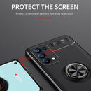 For OPPO Reno5 5G Metal Ring Holder 360 Degree Rotating TPU Case(Blue)